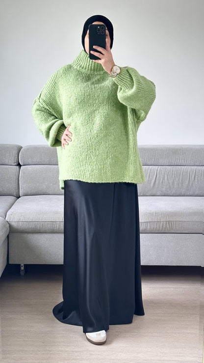 Pull en maille oversize I Vert