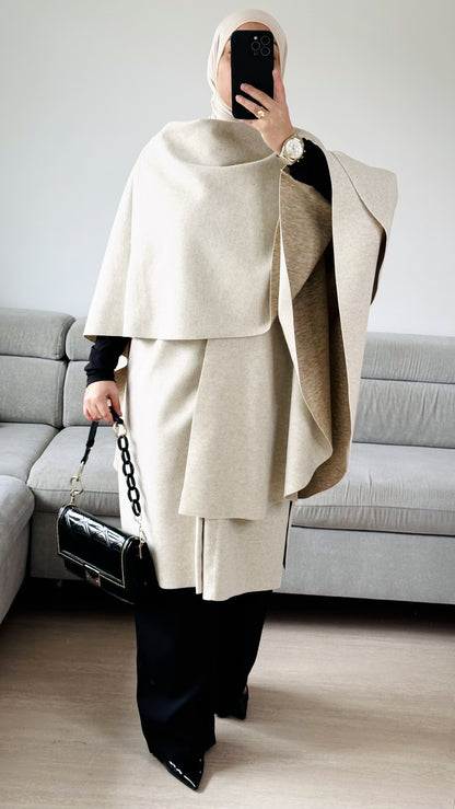 Manteau cape I Beige